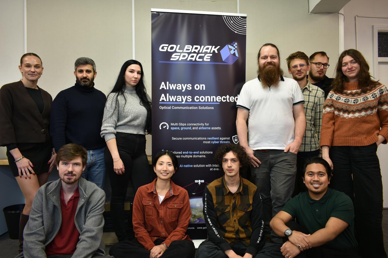Golbriak Space team in Tallinn after its €4M seed round