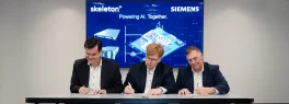 Skeleton Technologies and Siemens representatives signing documents